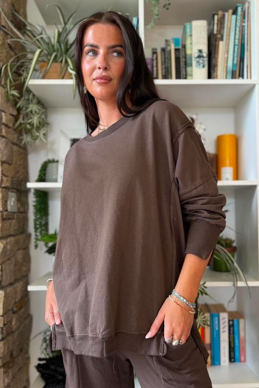 Lagen Chill Sweatshirt Chocolate